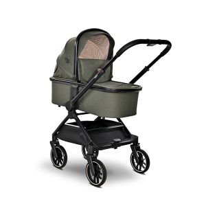 Комбинирана количка 2в1 с реверсивна дръжка REYA , GREEN + ПОДАРЪК Люлка Portofino
