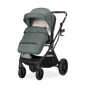 Детска количка GLORY 2в1 GREEN + АДАПТОРИ с кош за новоро
