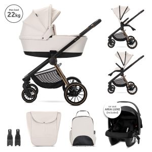 Детска количка 3в1 с кош за новородено BIANCA , BEIGE LATTE