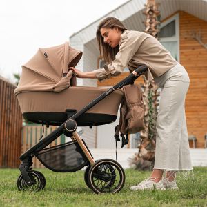 Детска количка 3в1 с кош за новородено BIANCA , BLACK