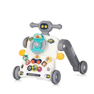 CHIPOLINO - МУЗИКАЛНА ИГРАЧКА НА КОЛЕЛА MУЛТИ , СИВА
