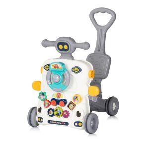 CHIPOLINO - МУЗИКАЛНА ИГРАЧКА НА КОЛЕЛА MУЛТИ , СИВА