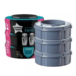 Tommee Tippee Комплект 3 бр. резервни касети за хигиенен кош Twist&amp;Click