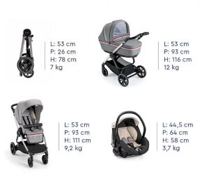 CAM "Solo per Te" - TECHNO MILANO 555 DELUXE COLLECTION 2022, Комбинирана бебешка количка 3 в 1