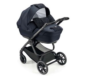 CAM "Solo per Te" - TECHNO SOFTY 513 Blue Bow DELUXE COLLECTION 2022, Комбинирана бебешка количка 3 в 1