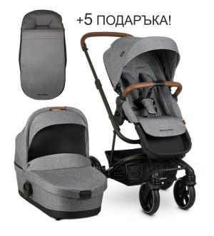 EASYWALKER - Harvey 3 - Exclusive Grey , Детска количка 2в1 +5 ПОДАРЪКА !!!