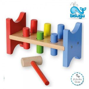 Дървена играчка с чукче Beluga 50104