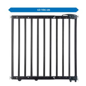 Универсална преграда за врата/стълби с натиск Reer 46131, Черна