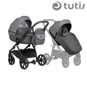 Tutis Uno 5+ ,022 Grey ,Бебешка количка 2в1