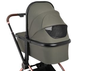 Комбинирана количка 2в1 с кош за новородено Kara Army Green